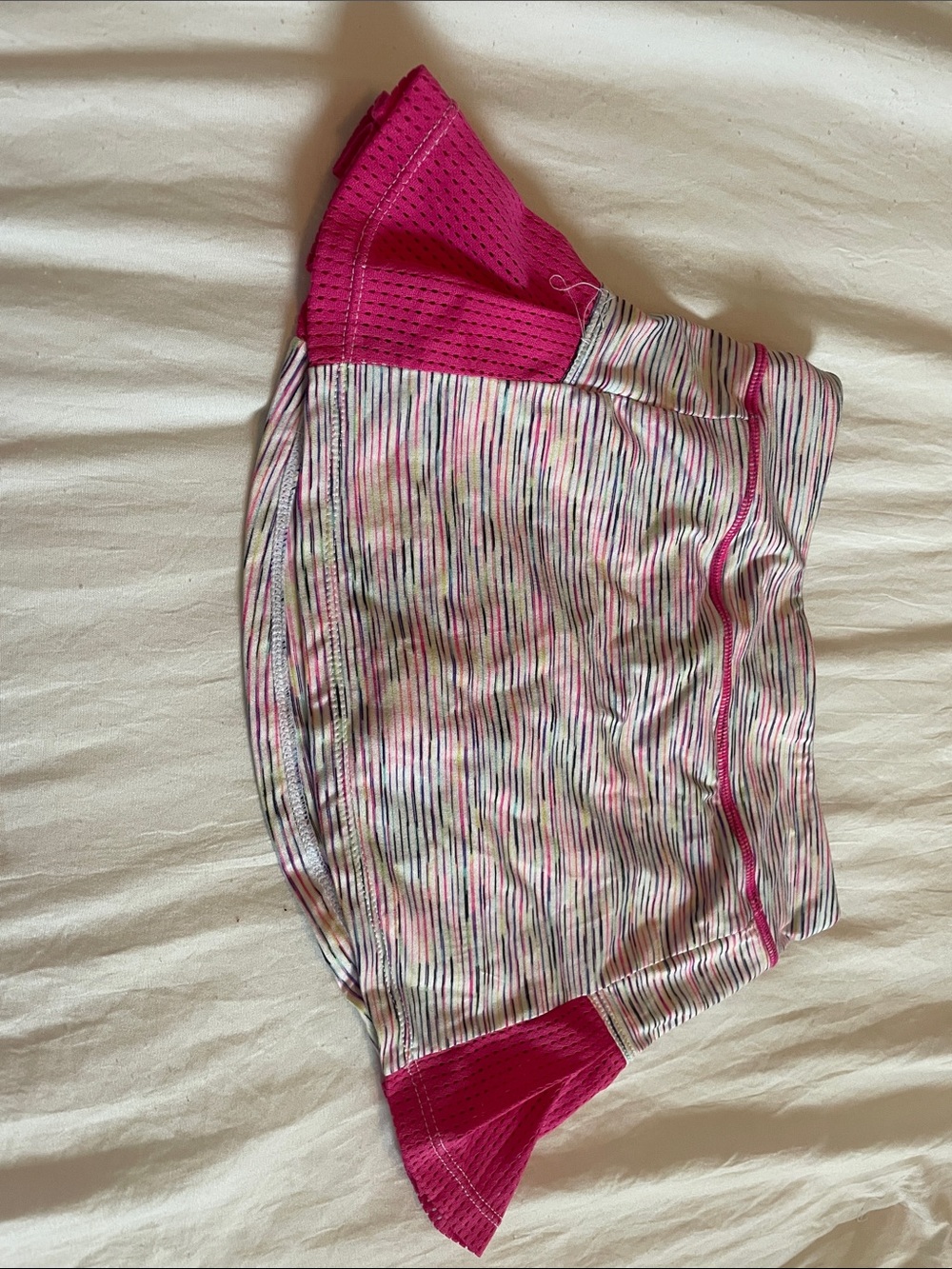 Girls' Pink Striped Dry Fit Skirt